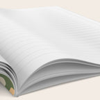 Scandi Floral Grid Retro Flower Pattern in Mossy Olive Green and Orange Notebook Gallery Image 2
