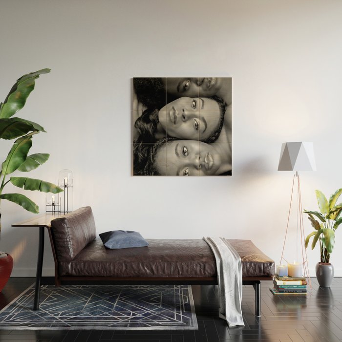 African American Women in black and white Wood Wall Art Gallery Image 2