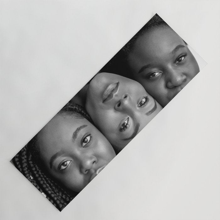 African American Women in black and white Yoga Mat Gallery Image 1