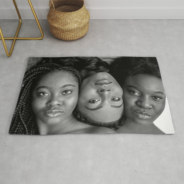 African American Women in black and white Rug Gallery Image 1