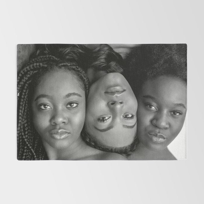 African American Women in black and white Rug Gallery Image 2