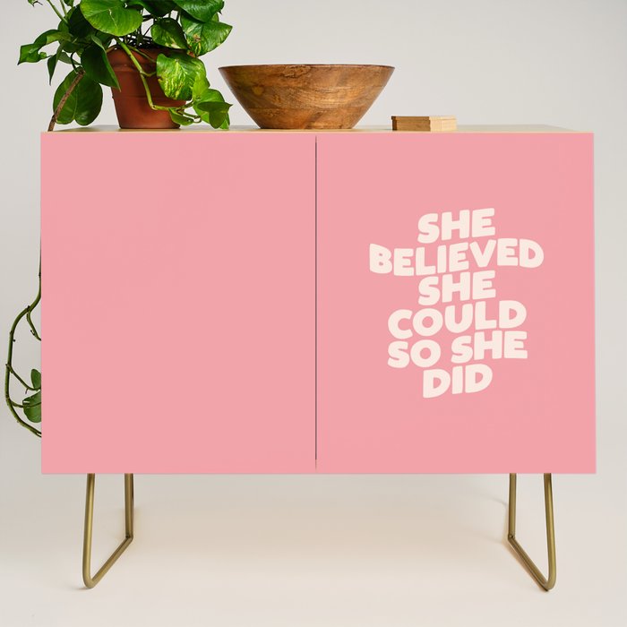 She Believed She Could So She Did Credenza Gallery Image 1