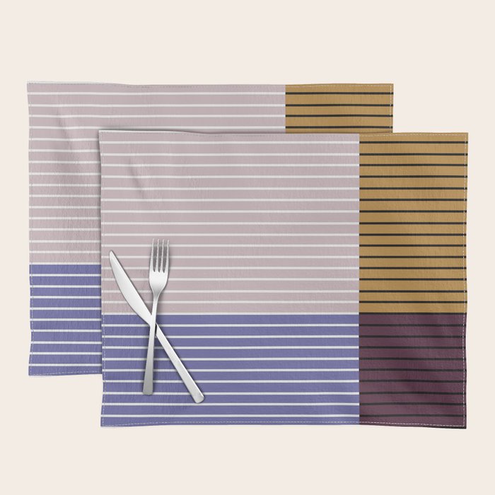 Color Block Line Abstract XX Placemat Gallery Image 1