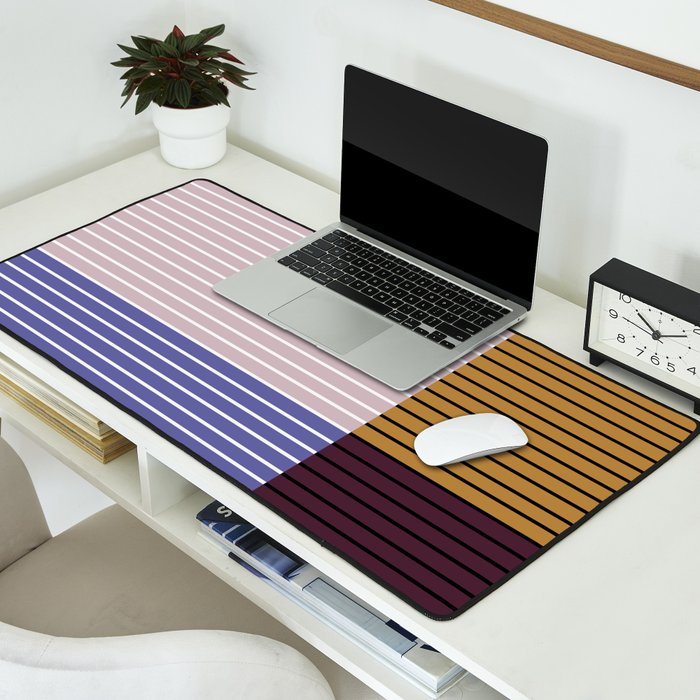 Color Block Line Abstract XX Desk Mat Gallery Image 2