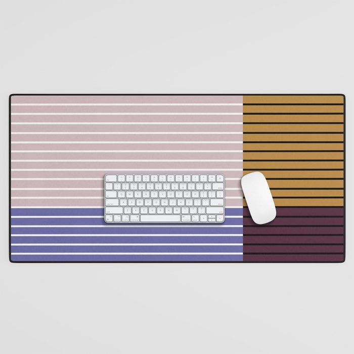 Color Block Line Abstract XX Desk Mat Gallery Image 1