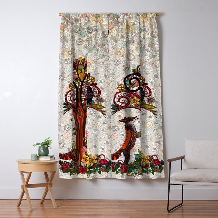 fox and crow Window Curtain Gallery Image 5