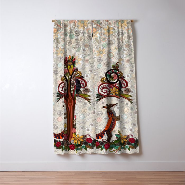fox and crow Window Curtain Gallery Image 3