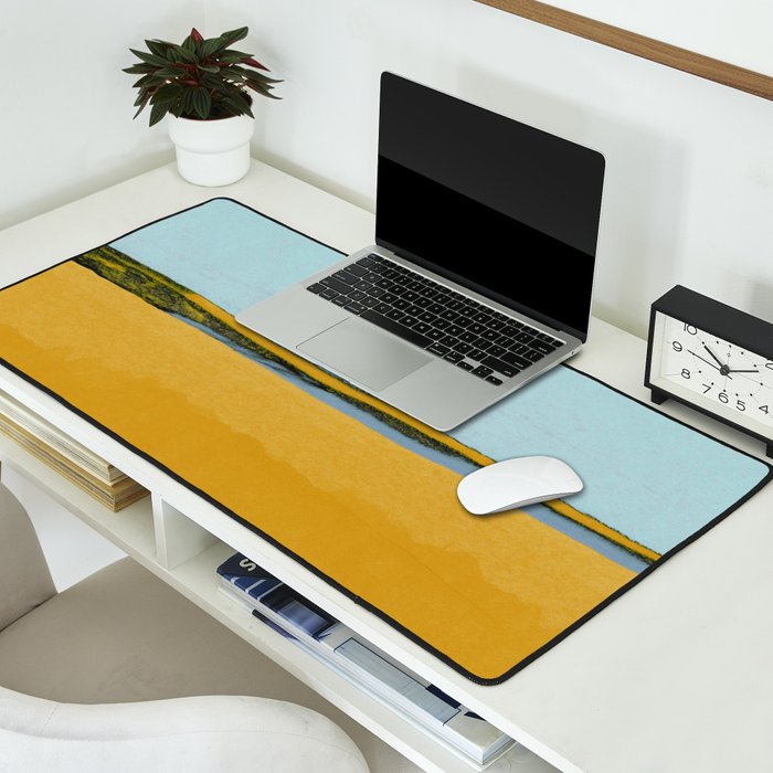 Where Blue Meets Gold Desk Mat Gallery Image 2