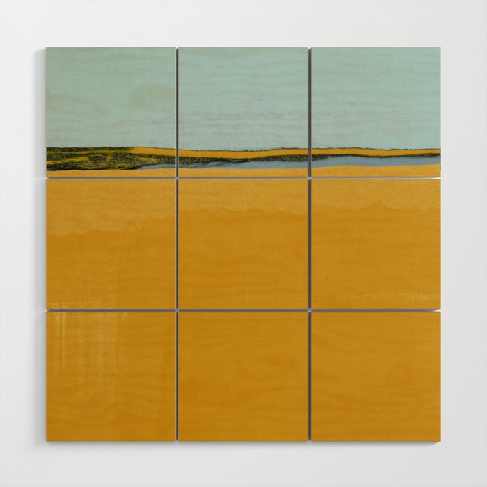 Where Blue Meets Gold Wood Wall Art Gallery Image 1