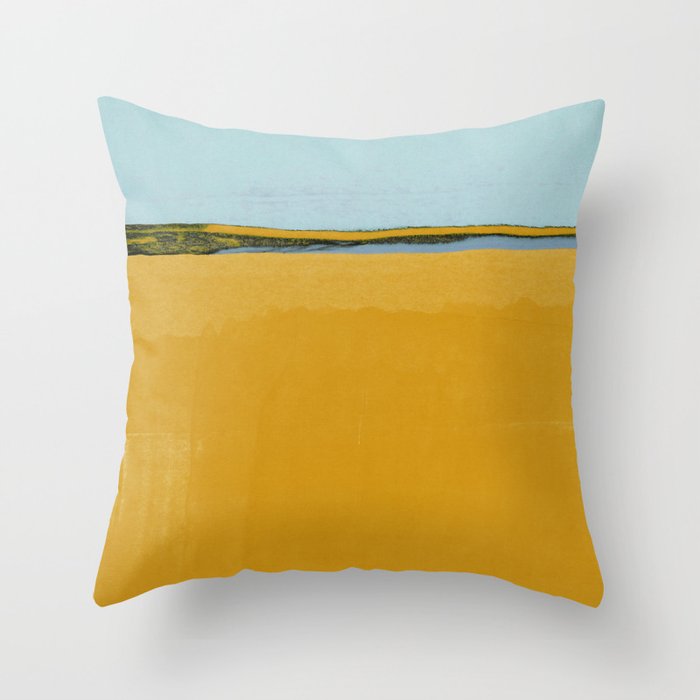 Where Blue Meets Gold Throw Pillow Gallery Image 1