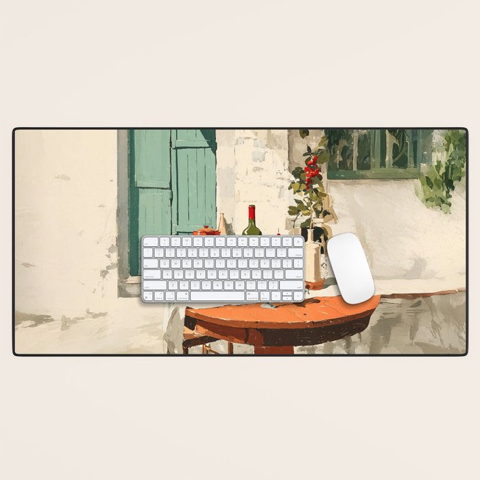 Rustic Holiday Courtyard Still Life Desk Mat Gallery Image 1