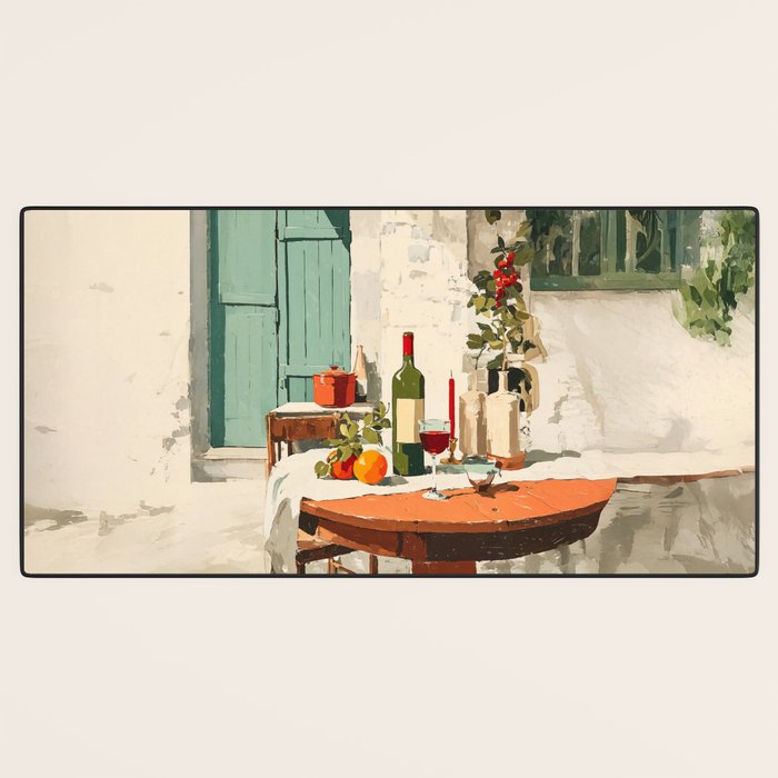 Rustic Holiday Courtyard Still Life Desk Mat Gallery Image 3