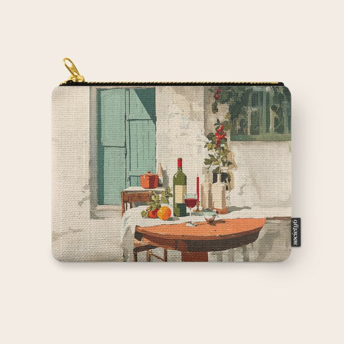Rustic Holiday Courtyard Still Life Carry All Pouch Gallery Image 1