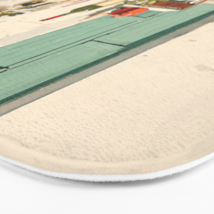 Rustic Holiday Courtyard Still Life Bath Mat Gallery Image 3