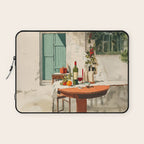 Rustic Holiday Courtyard Still Life Laptop Sleeve Gallery Image 1