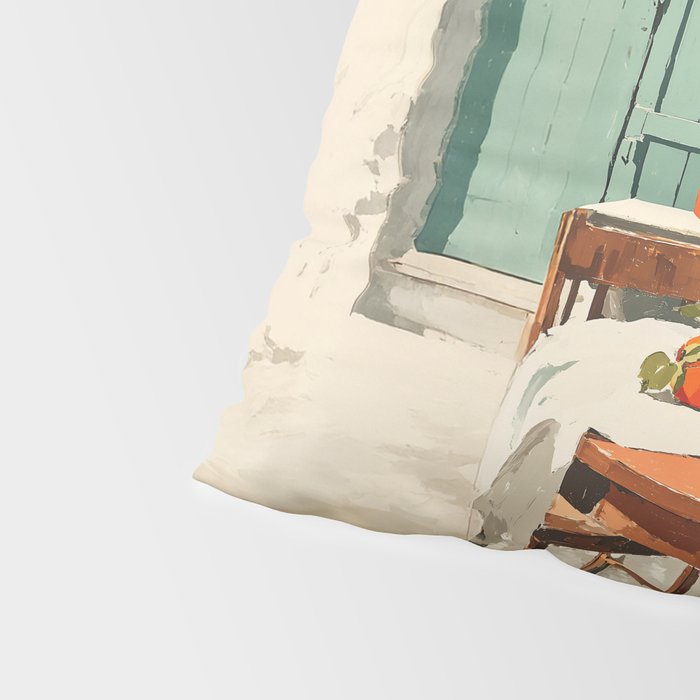 Rustic Holiday Courtyard Still Life Pillow Sham Gallery Image 4