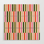 Holly Jolly Stripes Wood Wall Art Gallery Image 1