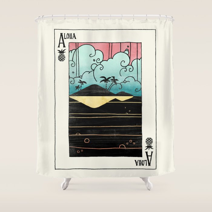 Ace of Aloha Shower Curtain Gallery Image 1