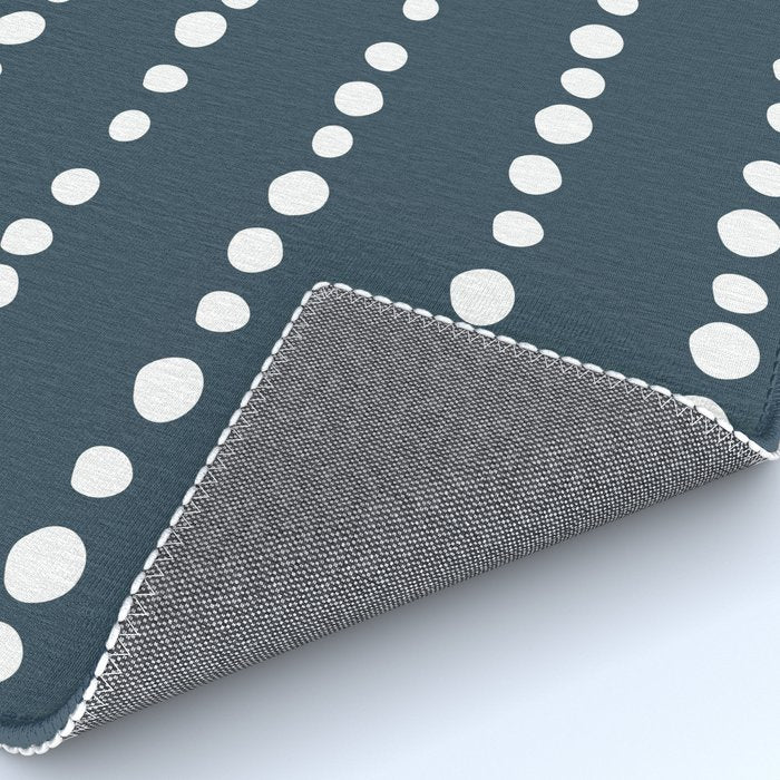 Spotted Mudcloth, Teal and White, Boho Prints Rug Gallery Image 4