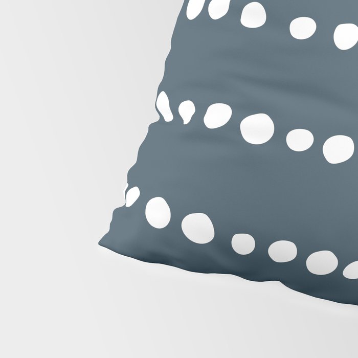 Spotted Mudcloth, Teal and White, Boho Prints Pillow Sham Gallery Image 4