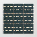 Spotted Mudcloth, Teal and White, Boho Prints Wood Wall Art Gallery Image 1