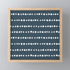 Spotted Mudcloth, Teal and White, Boho Prints Mini Art Print Gallery Image 1