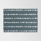 Spotted Mudcloth, Teal and White, Boho Prints Rug Gallery Image 2