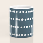 Spotted Mudcloth, Teal and White, Boho Prints Coffee Mug Gallery Image 4