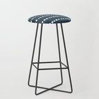 Spotted Mudcloth, Teal and White, Boho Prints Stool Gallery Image 1