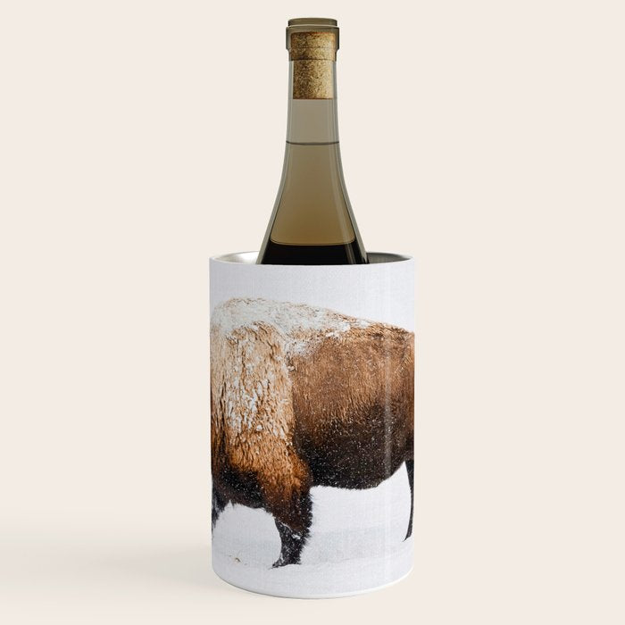 Buffalo In The Snow Wine Chiller Gallery Image 1