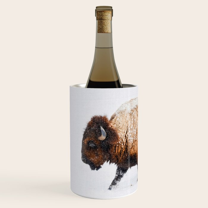 Buffalo In The Snow Wine Chiller Gallery Image 2