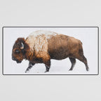 Buffalo In The Snow Desk Mat Gallery Image 3