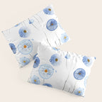 blue abstract dandelion 2 Pillow Sham Gallery Image 3