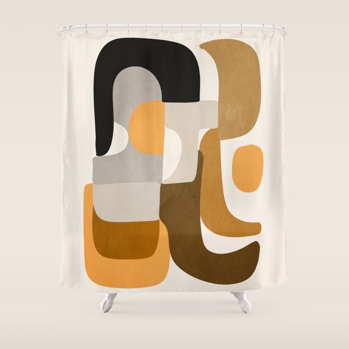 Modern Abstract Shapes 111 Shower Curtain Gallery Image 1