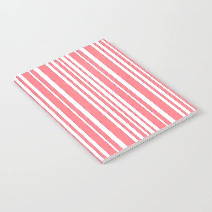 Classic Stripes XXXII - Coral Pink Notebook Gallery Image 2