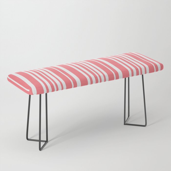 Classic Stripes XXXII - Coral Pink Bench Gallery Image 1