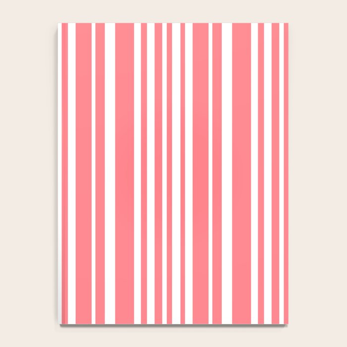 Classic Stripes XXXII - Coral Pink Notebook Gallery Image 4