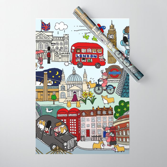 The Queen's London Day Out Wrapping Paper Gallery Image 1