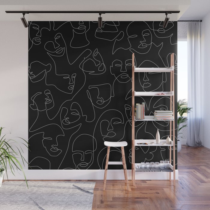 Face Lace Wall Mural Gallery Image 1