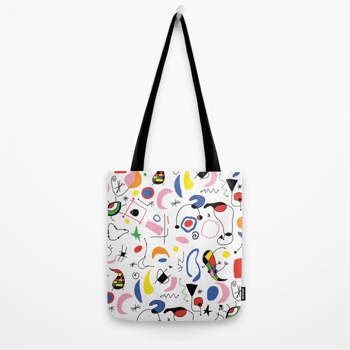 Surealism Art Miro Style Pattern Tote Bag Gallery Image 2