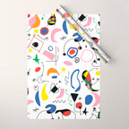 Surealism Art Miro Style Pattern Wrapping Paper Gallery Image 1