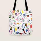 Surealism Art Miro Style Pattern Tote Bag Gallery Image 1