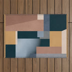 Modern Abstraction Mocha Mousse 5 Outdoor Rug Gallery Image 1