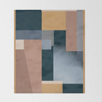 Modern Abstraction Mocha Mousse 5 Throw Blanket Gallery Image 2