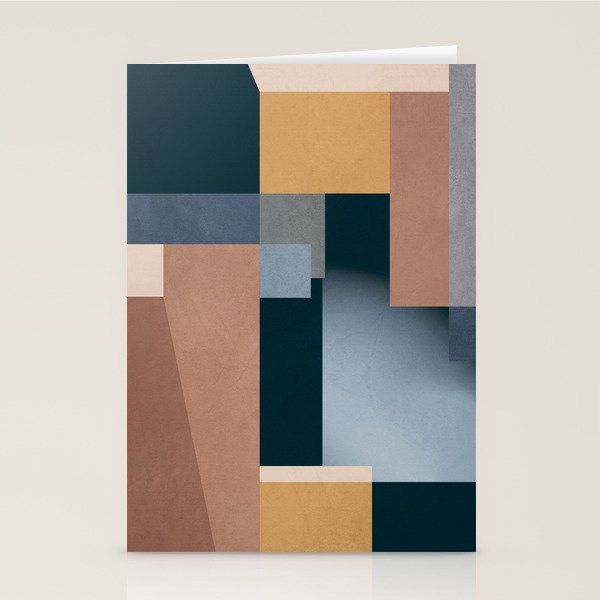 Modern Abstraction Mocha Mousse 5 Stationery Card Gallery Image 2