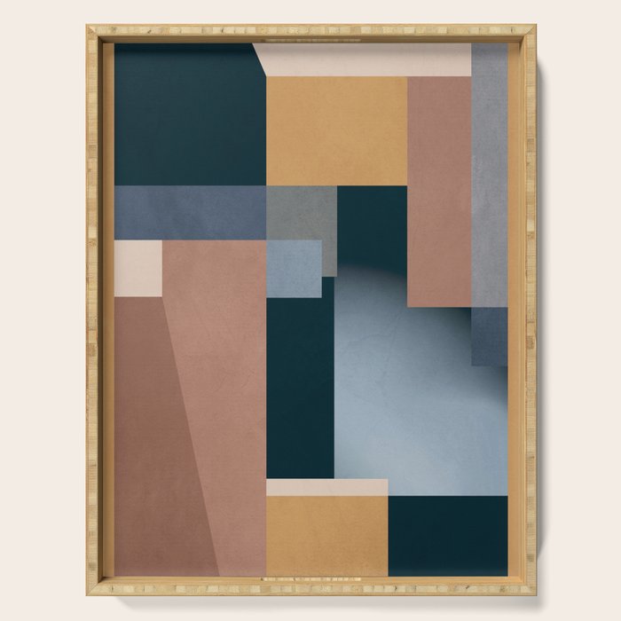Modern Abstraction Mocha Mousse 5 Serving Tray Gallery Image 1