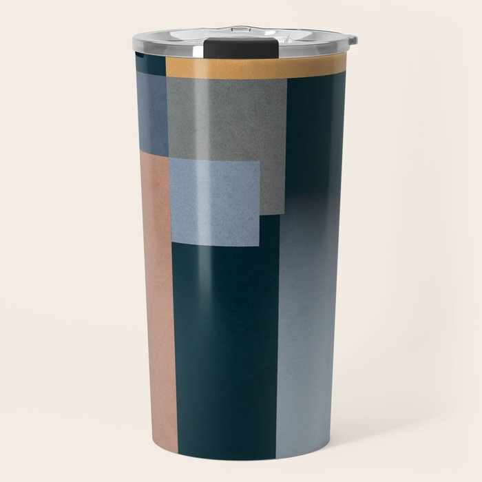 Modern Abstraction Mocha Mousse 5 Travel Mug Gallery Image 1