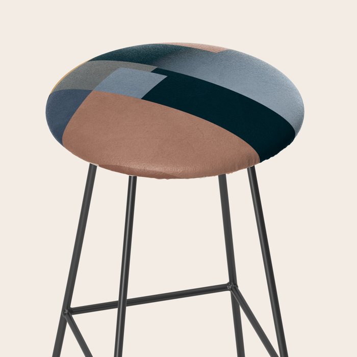 Modern Abstraction Mocha Mousse 5 Stool Gallery Image 2