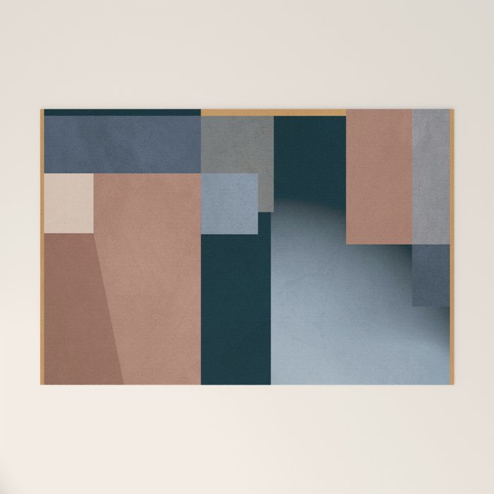 Modern Abstraction Mocha Mousse 5 Welcome Mat Gallery Image 1