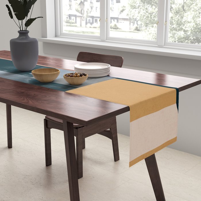 Modern Abstraction Mocha Mousse 5 Table Runner Gallery Image 2